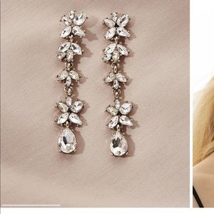 Olive & Piper gold/crystal drop earrings